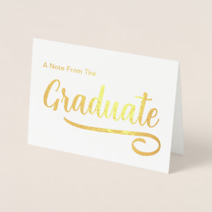 A Note From The Graduate Gold Foil Card