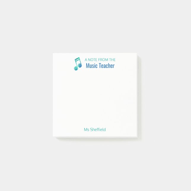 A Note From The Music Teacher Personalised Musical (Front)