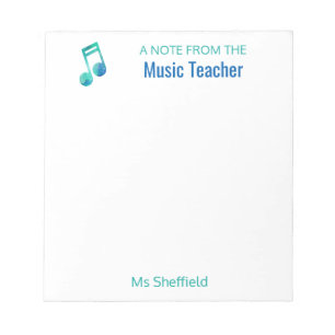 A Note From The Music Teacher Personalised Musical