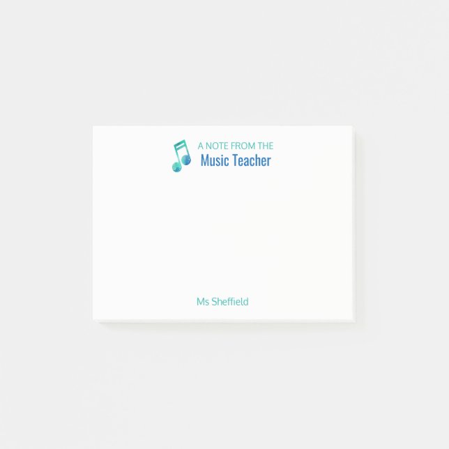 A Note From The Music Teacher Personalised Musical (Front)
