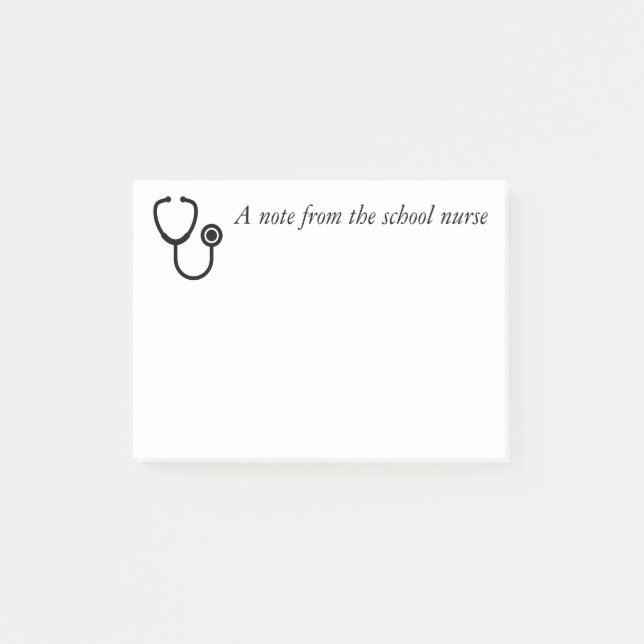 A note from the school nurse (Front)