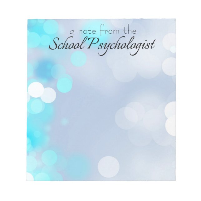 A Note from the School Psychologist (notepad) (Front)