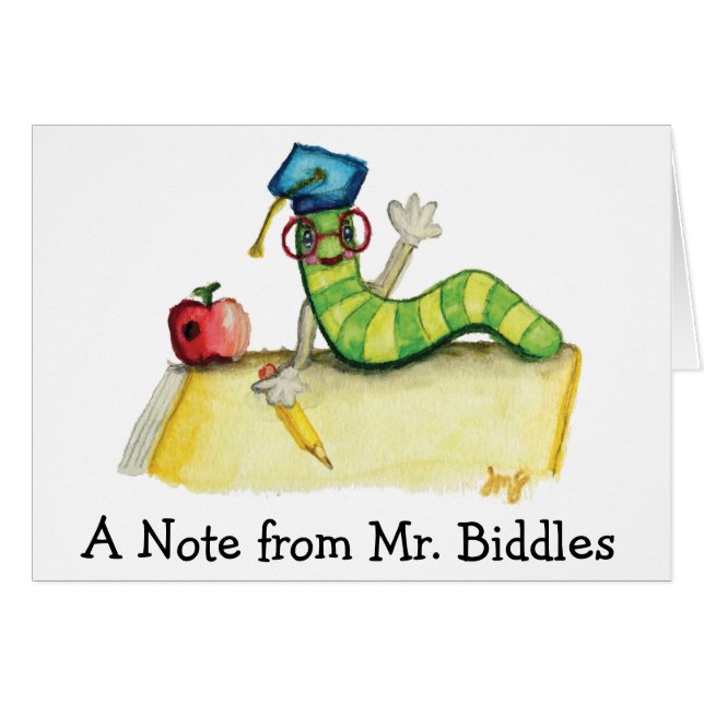 A Note from the Teacher Greeting Card (Front Horizontal)