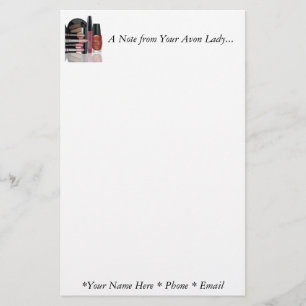 A Note from Your Avon Lady Stationary Stationery