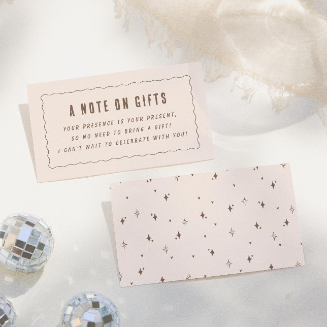 A Note on Gifts | A Tini Bit Older Birthday Party Enclosure Card (Creator Uploaded)