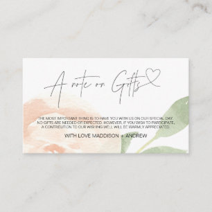 A Note on Gifts Floral Wishing Well Wedding Card