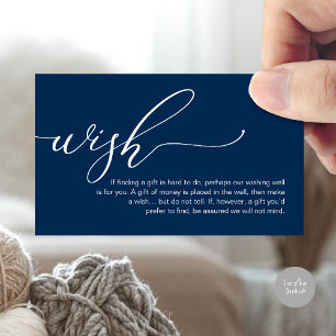 A note on gifts, honeymoon wish fund cash enclosure card