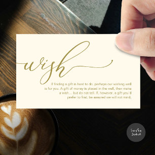 A note on gifts, honeymoon wish fund cash enclosure card