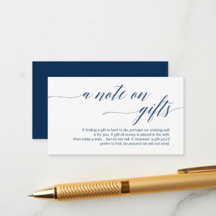 A note on gifts, Modern Classy Script Enclosure Card