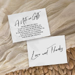 A Note on Gifts Modern Handwriting Wedding Enclosure Card<br><div class="desc">These simple, distinctive card inserts were designed to match other items in a growing event suite that features a modern casual handwriting font over a plain background you can change to any colour you like. On the front side you read "A Note on Gifts" in the featured type; on the...</div>