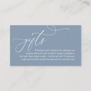A Note On Gifts, Modern Romantic Elegant Wedding Enclosure Card