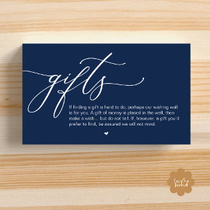 A note on gifts, Modern Romantic Wedding Enclosure Card