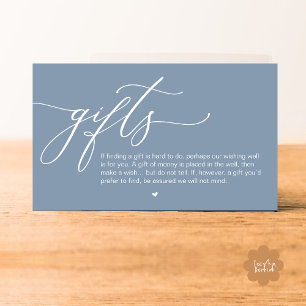 A note on gifts, Modern Romantic Wedding  Enclosure Card