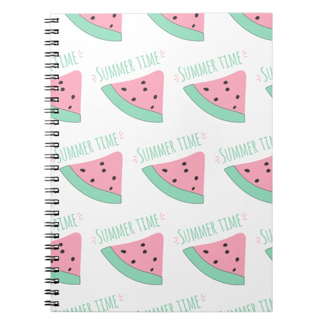 A notebook with an inscription and a watermelon (Front)