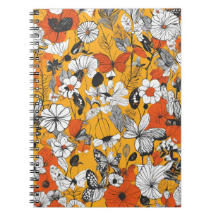 A Notebook With Botanical and Butterfly Art