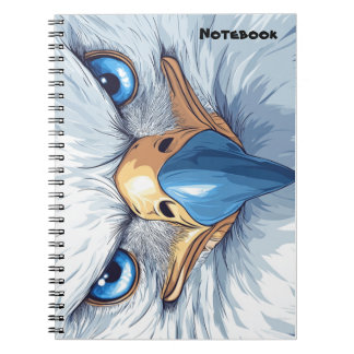 A notebook with eyes