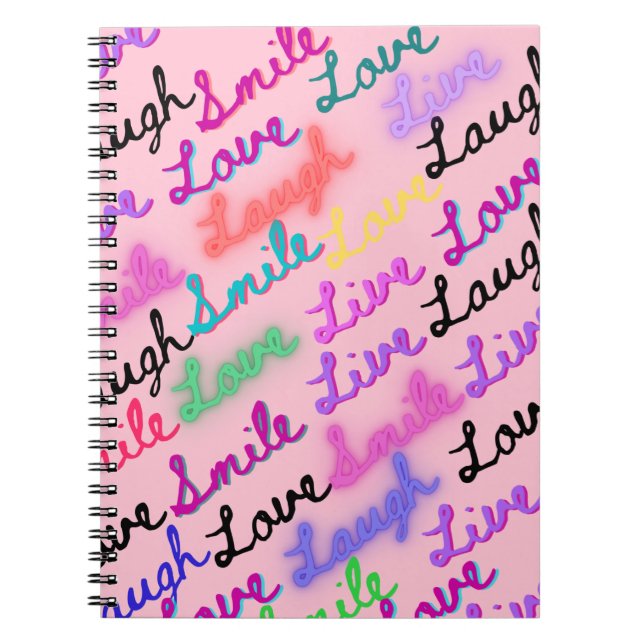 A notebook with vibrant design. (Front)