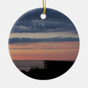 A Nova Scotian Sunset Ceramic Tree Decoration