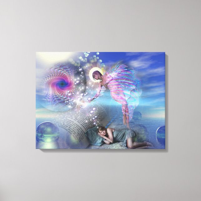 A novel can be a portal into parallel realities canvas print (Front)