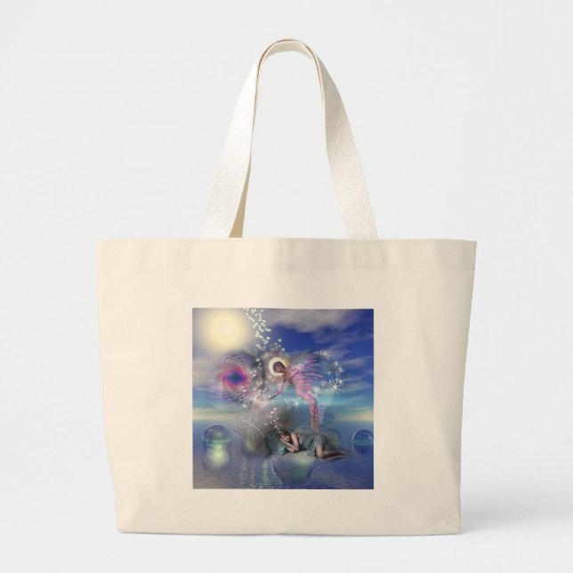 A novel can be a portal into parallel realities large tote bag (Front)