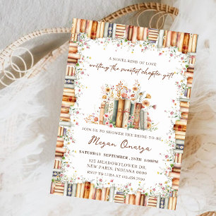 A Novel Kind of Love Book Theme Bridal Shower   Invitation