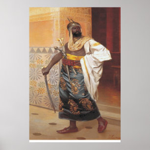 A Nubian Guard In 1869 Canvas Print