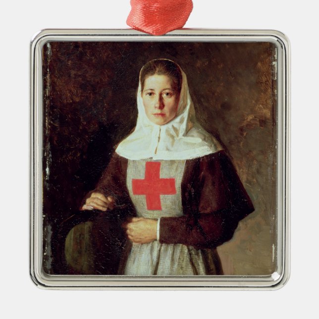 A Nurse, 1886 Metal Tree Decoration (Front)