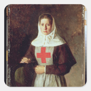 A Nurse, 1886 Square Sticker