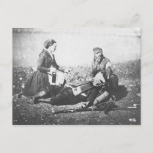 A Nurse Tending a Wounded Man Postcard