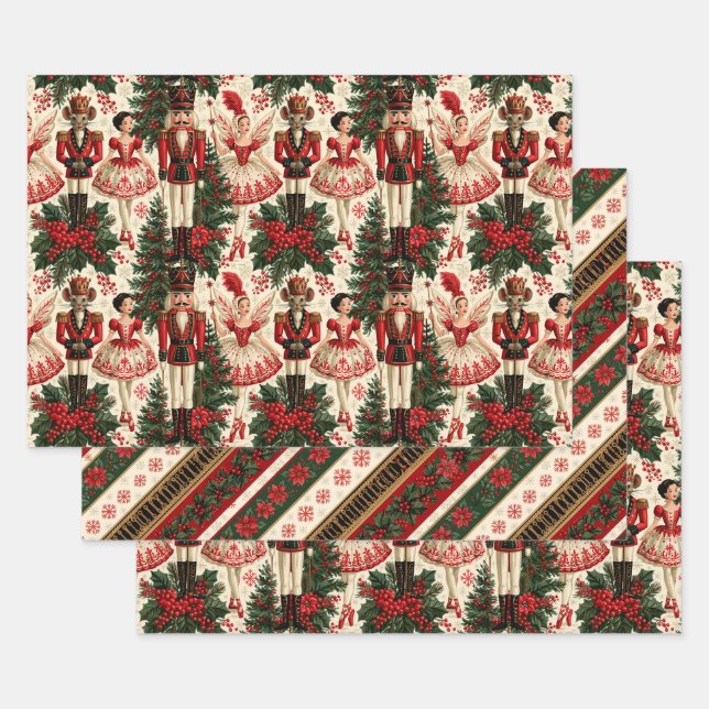 A Nutcracker Christmas Wrapping Paper Sheet (Set)