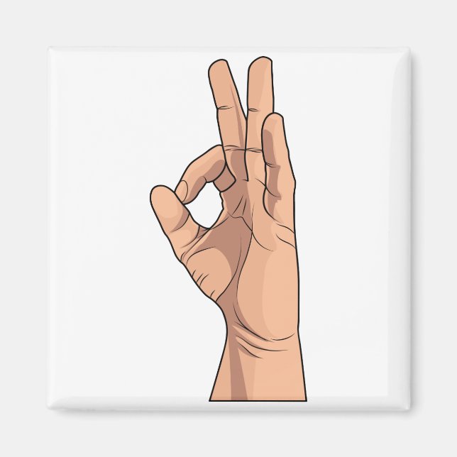 A OK ~ Hand Sign and Gestures a-ok Magnet (Front)