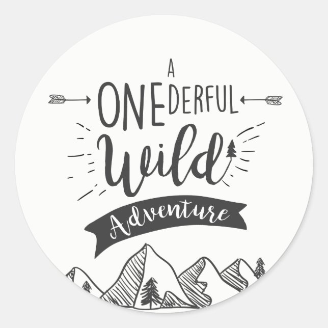 A Onederful Wild Adventure Favour Tag Cupcake Labe (Front)