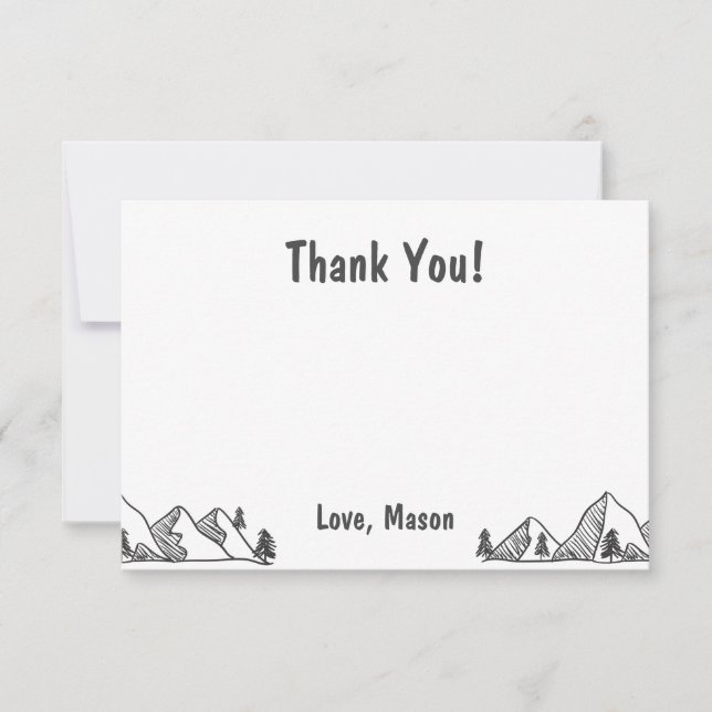 A Onederful Wild Adventure Thank You Card Boy (Front)