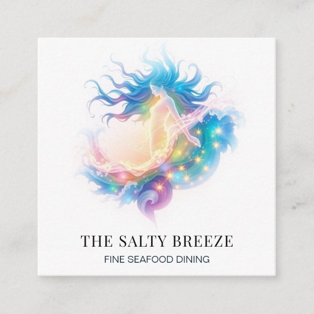 *~*A P13 Healing  Beach WAVE Birth of Venus 70 0 Square Business Card (Front)