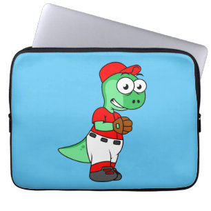 A Pachycephalosaurus Baseball Pitcher. Laptop Sleeve
