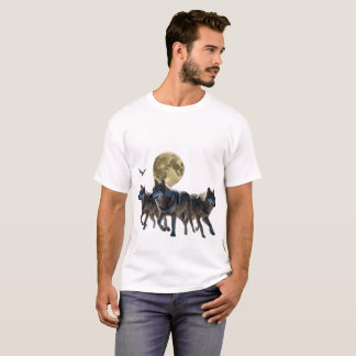 A pack of wolves with wings and glowing runes  T-Shirt