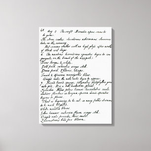 A page from the diary of Rev. James Woodforde Canvas Print