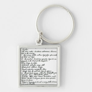 A page from the diary of Rev. James Woodforde Key Ring