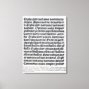 A page of the 'Grammaire Latine' Canvas Print