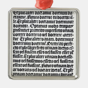 A page of the 'Grammaire Latine' Metal Tree Decoration