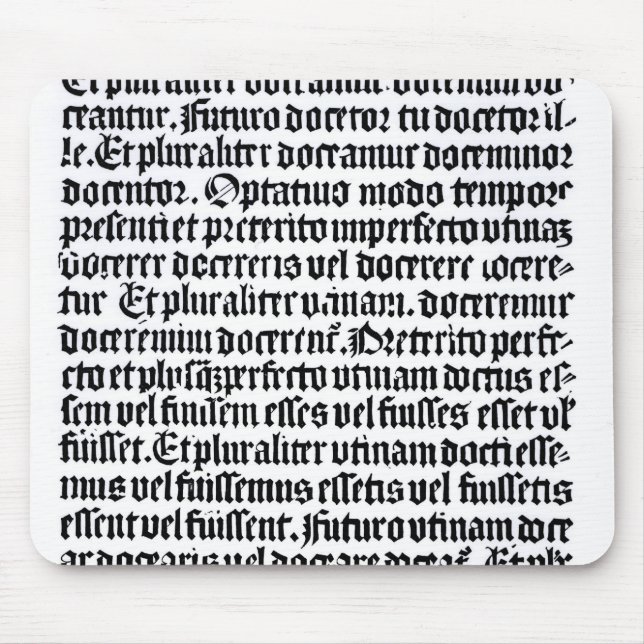 A page of the 'Grammaire Latine' Mouse Mat (Front)