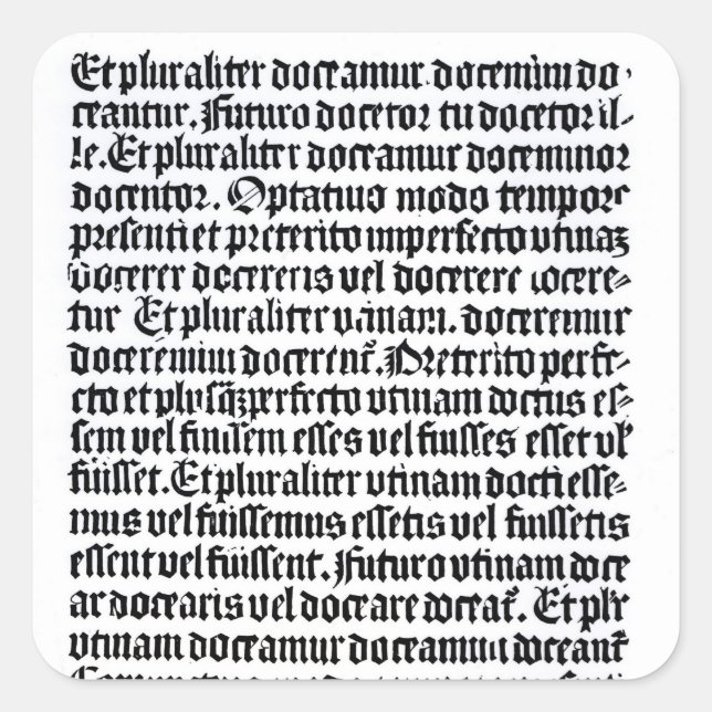 A page of the 'Grammaire Latine' Square Sticker (Front)