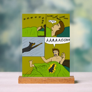 A painful wake up  acrylic sign