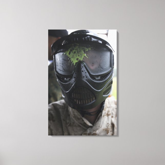 A paintball round canvas print (Front)