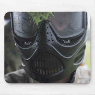 A paintball round mouse mat