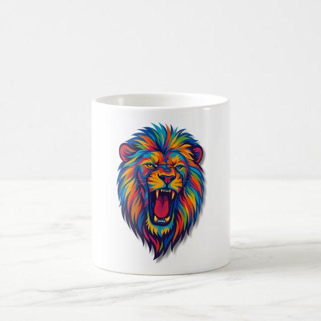 A PAINTED LION Coffee Mug (Center)