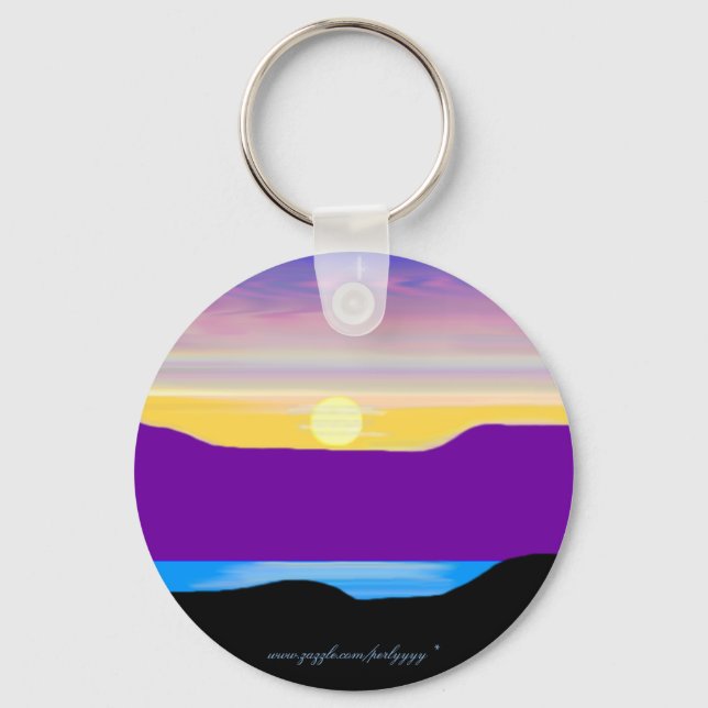 A Painted Sunset #2 Key Ring (Front)