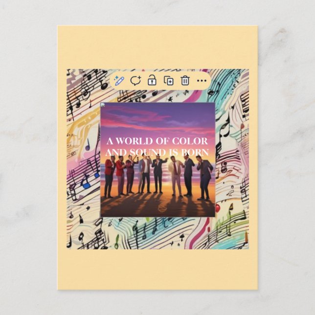 A PAINTER MUSIC LANDSCAPE Postcard (Front)