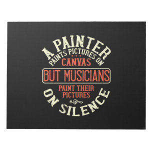 A Painter Paints Pictures On Canvas. Notepad