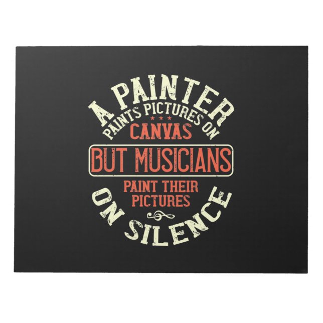 A Painter Paints Pictures On Canvas. Notepad (Front)